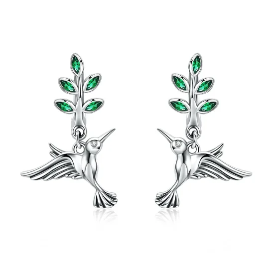 (image for) Pandora Style Silver Greetings From Hummingbirds Stud Earrings - SCE464