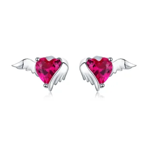 (image for) Pandora Style Silver Guardian Heart Stud Earrings - SCE690