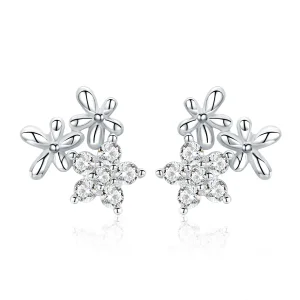 (image for) Pandora Style Silver Gypsophila Stud Earrings - BSE030