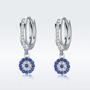 (image for) Pandora Style Silver Hanging Earrings - SCE058