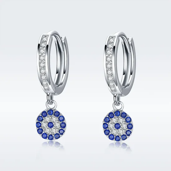 (image for) Pandora Style Silver Hanging Earrings - SCE058