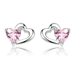 (image for) Pandora Style Silver Heart and Soul Stud Earrings - SCE090