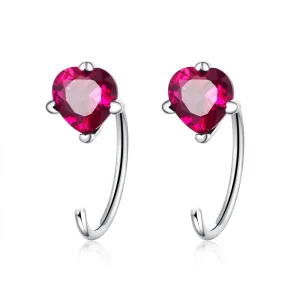 (image for) Pandora Style Silver Heartbeat Hanging Earrings - SCE531
