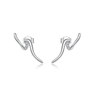 (image for) Pandora Style Silver Heartbeats Stud Earrings - SCE620