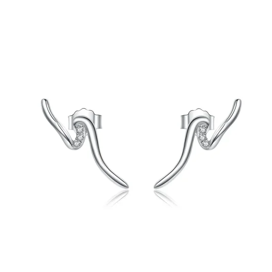 (image for) Pandora Style Silver Heartbeats Stud Earrings - SCE620