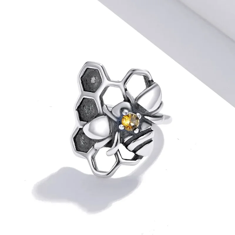 (image for) Pandora Style Silver Homing Bee Stud Earrings - SCE1171 - View 2
