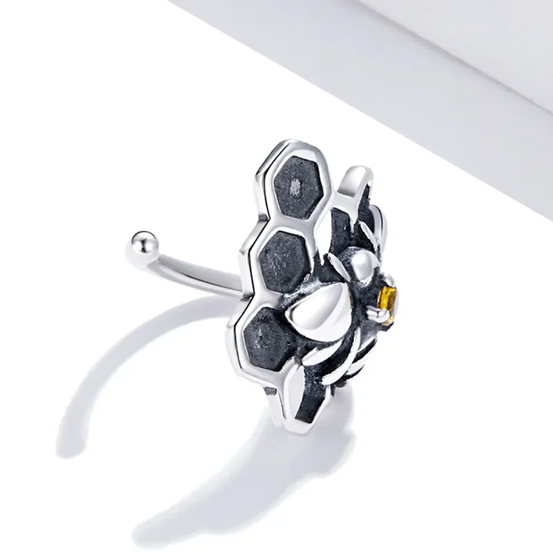(image for) Pandora Style Silver Homing Bee Stud Earrings - SCE1171 - View 4