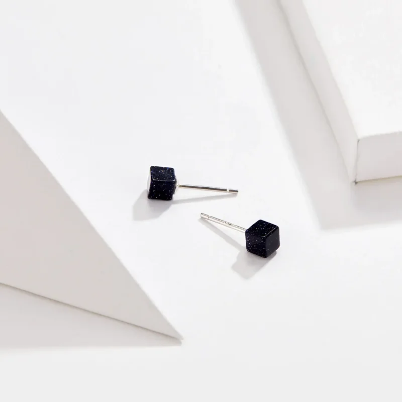 (image for) Pandora Style Silver Interstellar Stud Earrings - SCE652 - View 3