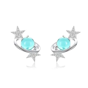 (image for) Pandora Style Silver Interstellar Stud Earrings - SCE701