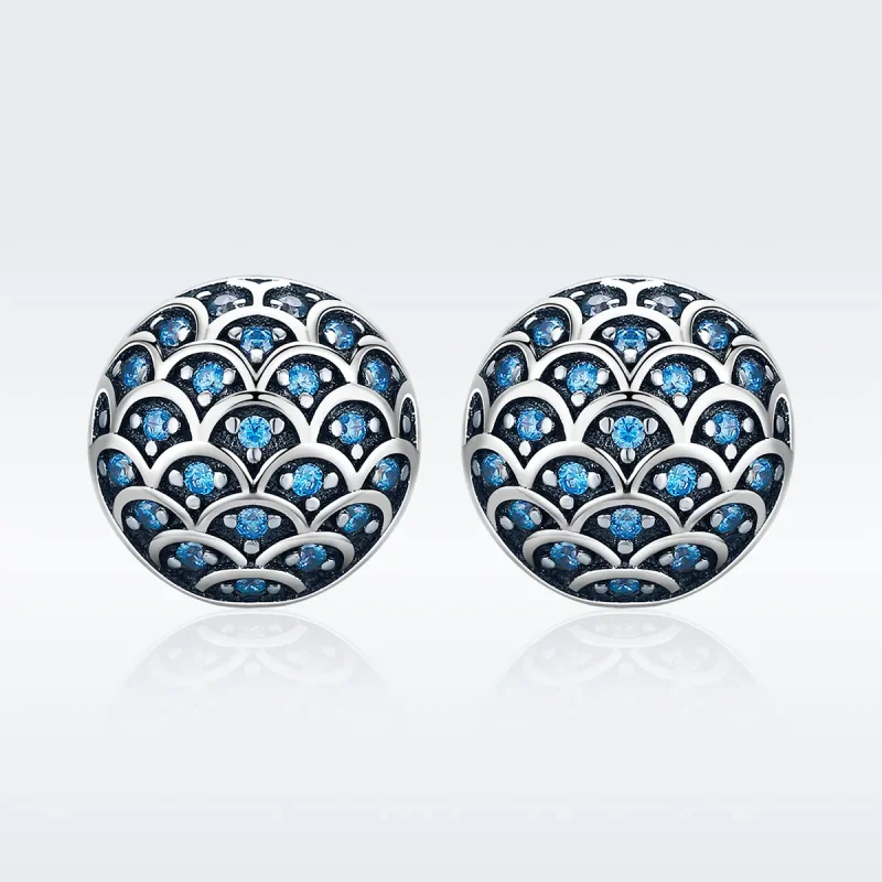 (image for) Pandora Style Silver Legend of The Sea Stud Earrings - SCE239 - View 2