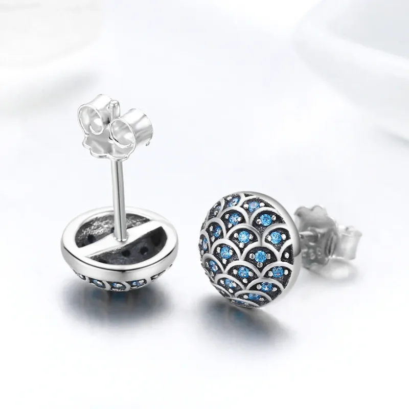 (image for) Pandora Style Silver Legend of The Sea Stud Earrings - SCE239 - View 4
