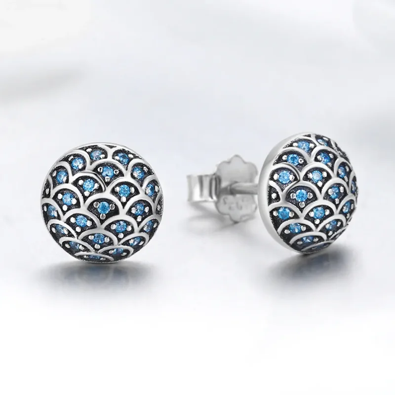 (image for) Pandora Style Silver Legend of The Sea Stud Earrings - SCE239 - View 5