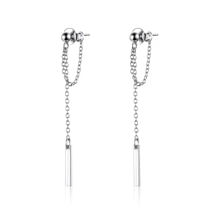 Pandora Style Silver Light Geometry Hanging Earrings - SCE550 (image for) Pandora Style Silver Light Geometry Hanging Earrings - SCE550