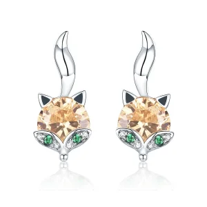 (image for) Pandora Style Silver Little Fox Stud Earrings - SCE527