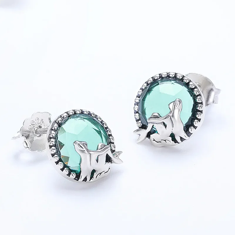 (image for) Pandora Style Silver Love of Mermaid Stud Earrings - SCE383 - View 4