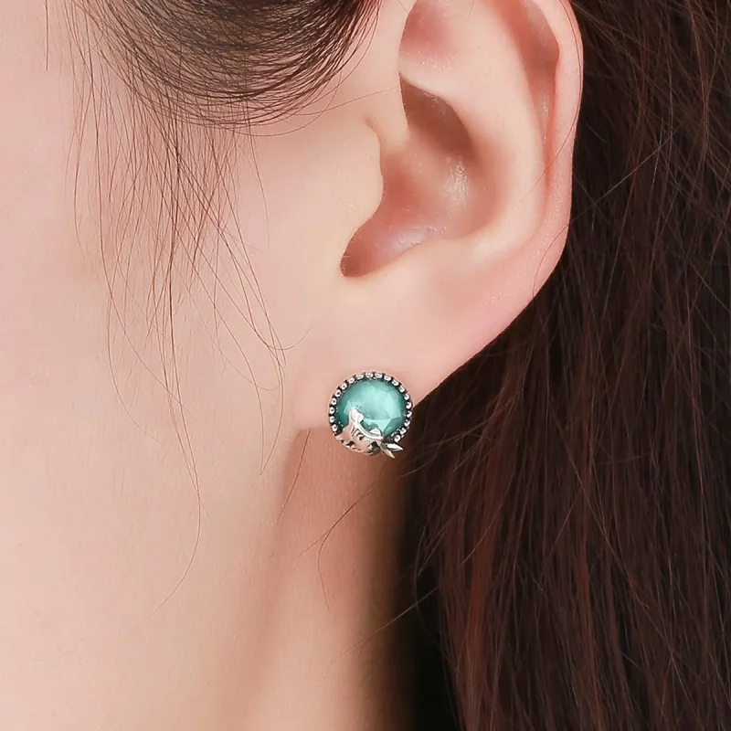(image for) Pandora Style Silver Love of Mermaid Stud Earrings - SCE383 - View 5