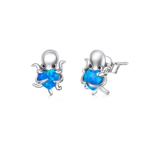 (image for) Pandora Style Silver Lovely Octopus Stud Earrings - SCE881