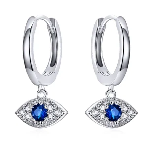 (image for) Pandora Style Silver Lucky Eyes Dangle Earrings - BSE274