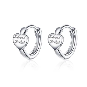 Pandora Style Silver Maternal Love Hoop Earrings - SCE641 (image for) Pandora Style Silver Maternal Love Hoop Earrings - SCE641