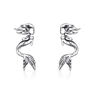 (image for) Pandora Style Silver Mermaid Stud Earrings - SCE588