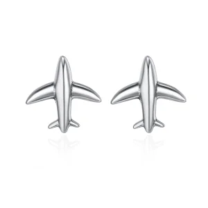 (image for) Pandora Style Silver Mini Airplane Stud Earrings - SCE238