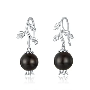 (image for) Pandora Style Silver Mysterous Garnet Dangle Earrings - BSE395