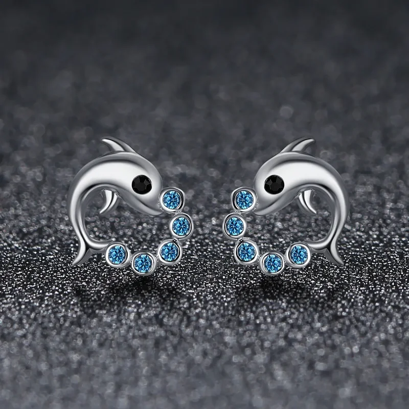 (image for) Pandora Style Silver Ocean Spirit Stud Earrings - SCE179 - View 3