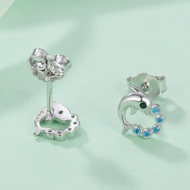 (image for) Pandora Style Silver Ocean Spirit Stud Earrings - SCE179 - View 6