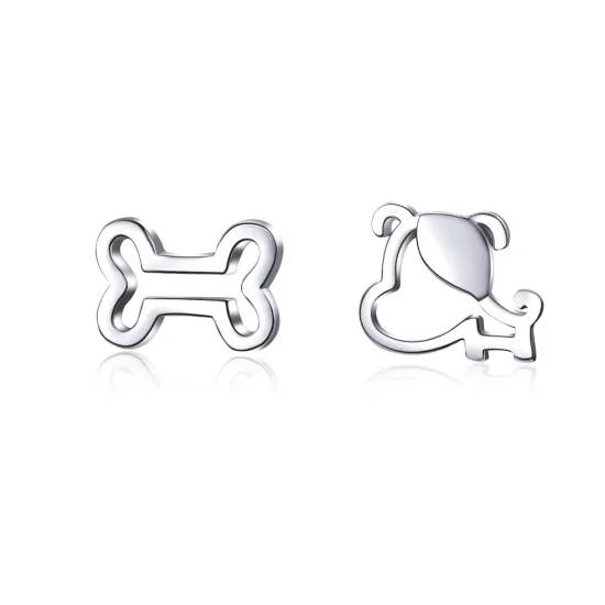 (image for) Pandora Style Silver Openwork Paw Stud Earrings - SCE649