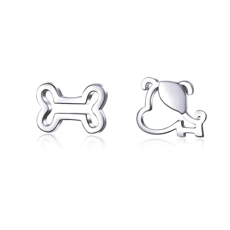 (image for) Pandora Style Silver Openwork Paw Stud Earrings - SCE649