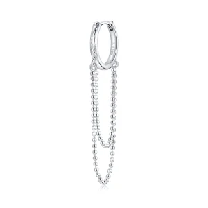 (image for) Pandora Style Silver Pearl Chain Dangle Earrings - SCE1121