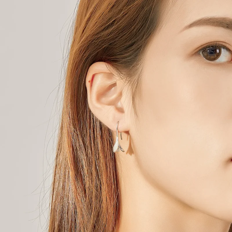 (image for) Pandora Style Silver Poetic Blooms Dangle Earrings - SCE820 - View 6
