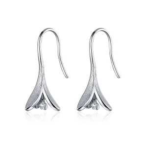 (image for) Pandora Style Silver Poetic Blooms Dangle Earrings - SCE820