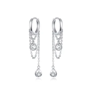 (image for) Pandora Style Silver Puberty Hanging Earrings - SCE638