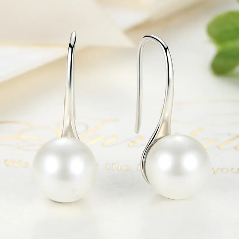 (image for) Pandora Style Silver Pure Love Hanging Earrings - SCE037 - View 3