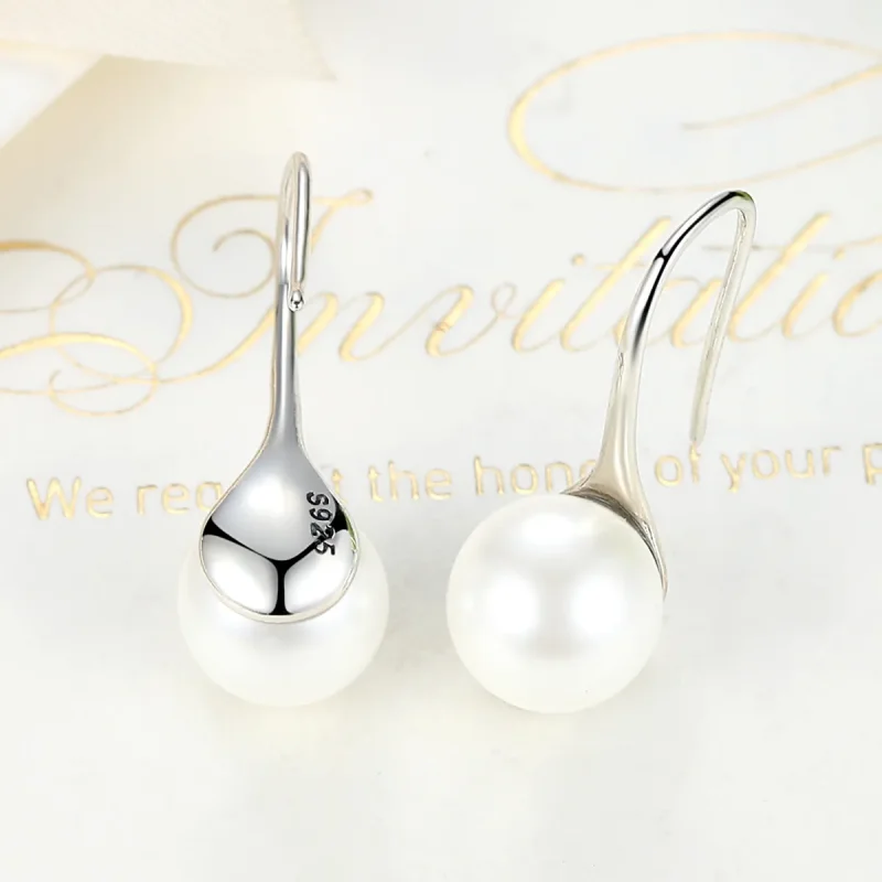 (image for) Pandora Style Silver Pure Love Hanging Earrings - SCE037 - View 4