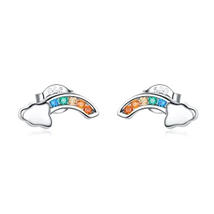 (image for) Pandora Style Silver Rainbow Bridge Stud Earrings - SCE500