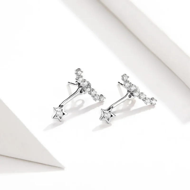 (image for) Pandora Style Silver Reminiscences Dangle Earrings - BSE175 - View 2