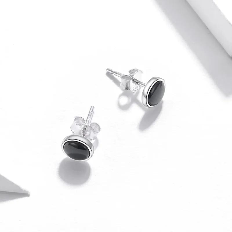 (image for) Pandora Style Silver Rotundity Stud Earrings - SCE1112 - View 4