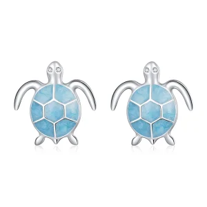 (image for) Pandora Style Silver Sea Turtle Stud Earrings - SCE1035