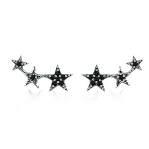 Pandora Style Silver Secrets of Stars Stud Earrings - SCE292 (image for) Pandora Style Silver Secrets of Stars Stud Earrings - SCE292