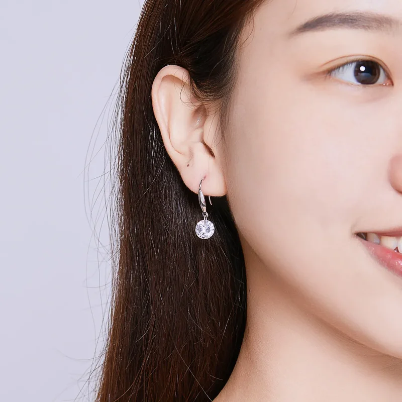 (image for) Pandora Style Silver Shining Girl Dangle Earrings - BSE212 - View 7