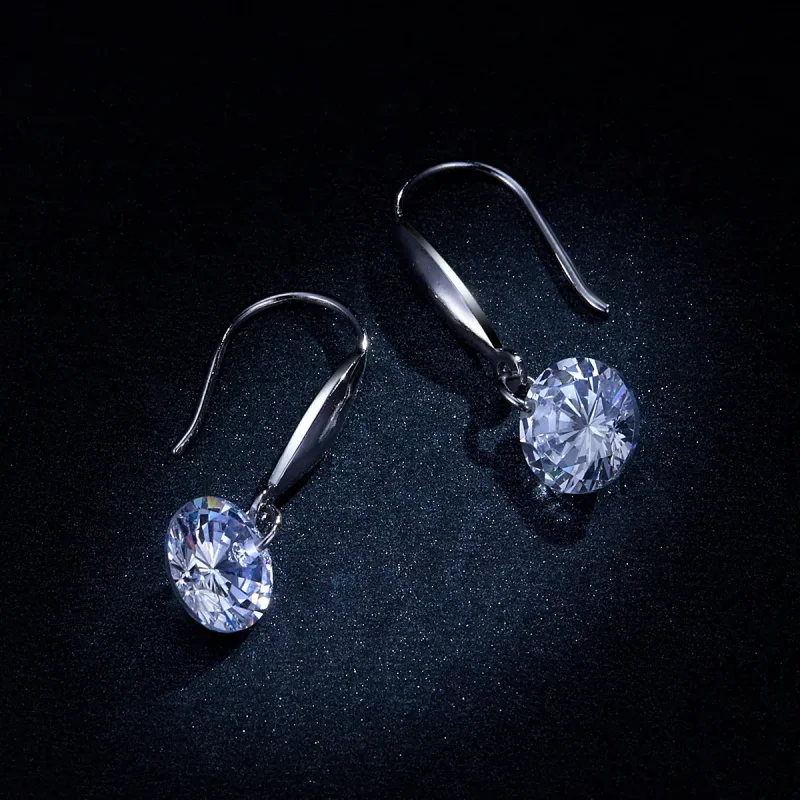 (image for) Pandora Style Silver Shining Girl Dangle Earrings - BSE212 - View 9