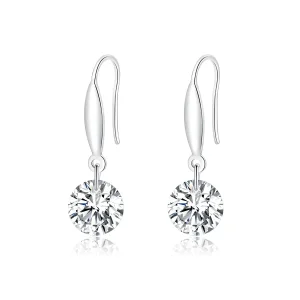 (image for) Pandora Style Silver Shining Girl Dangle Earrings - BSE212
