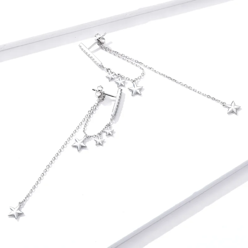 (image for) Pandora Style Silver Shining Mango Dangle Earrings - BSE349 - View 3