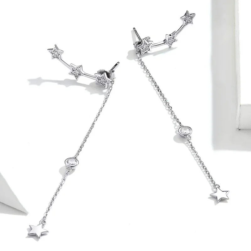 (image for) Pandora Style Silver Shining Mango Dangle Earrings - SCE727 - View 5
