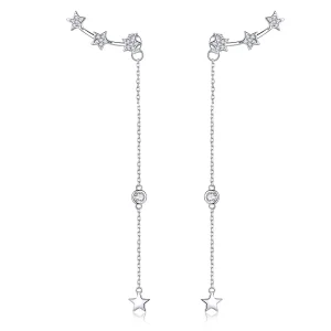 (image for) Pandora Style Silver Shining Mango Dangle Earrings - SCE727