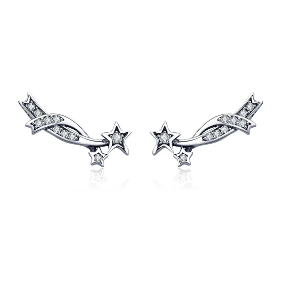 (image for) Pandora Style Silver Shining Meteor Stud Earrings - SCE442