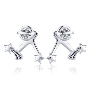 (image for) Pandora Style Silver Shining Meteor Stud Earrings - SCE474