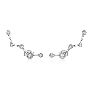 (image for) Pandora Style Silver Shining Star Track Stud Earrings - SCE1131